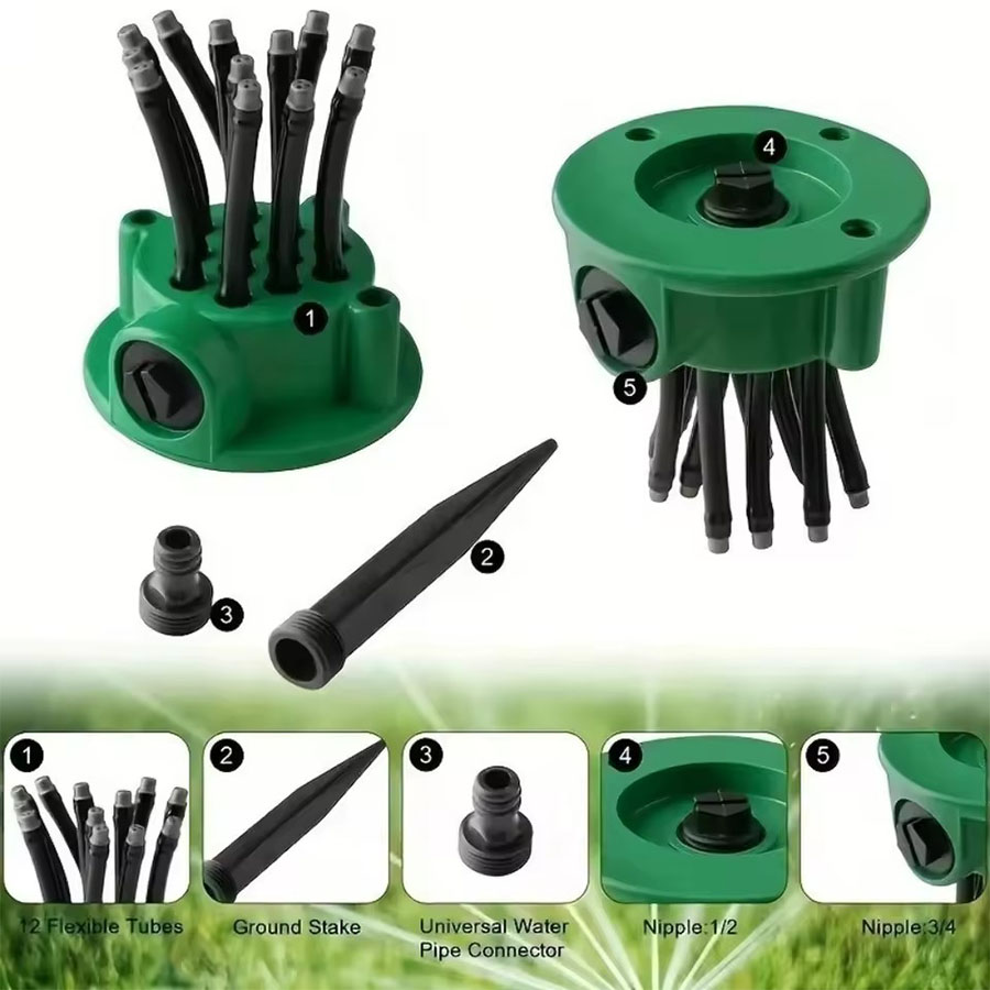 360 °   Aspersor de Jardín Gir - Automatic Watering reseña y precio
