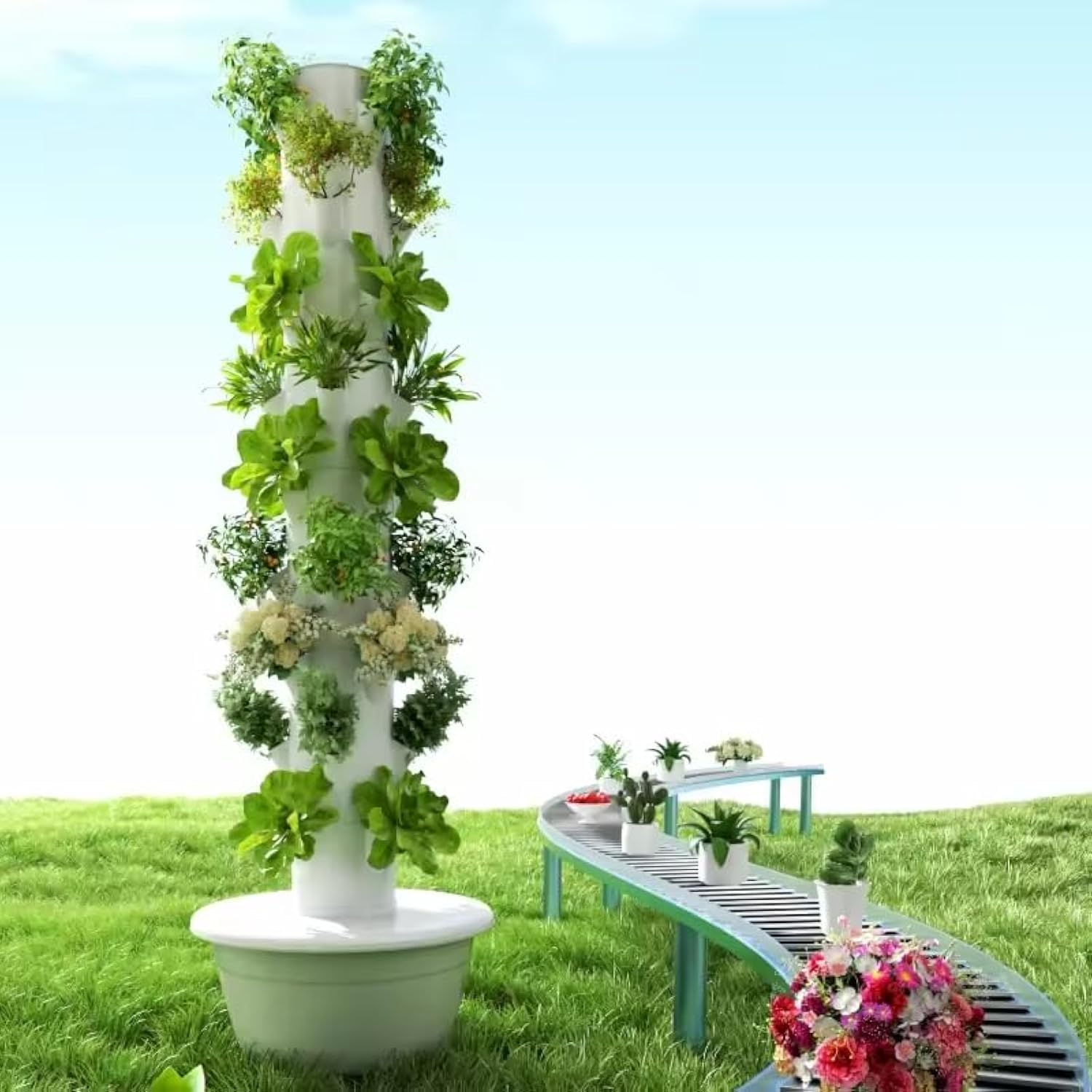 Torre de Cultivo Hidropónico V - Hydroponic Tower reseña y precio